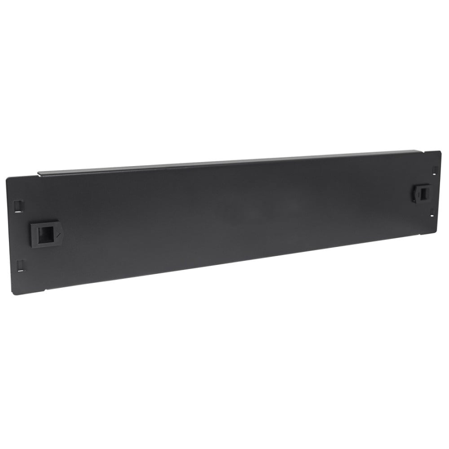 Pannello Cieco Toolless a Clip per Armadi Rack 19'' 2U Nero